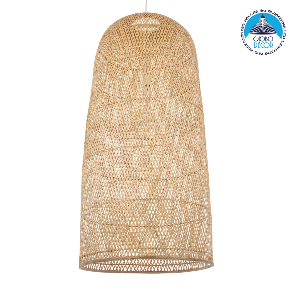 GLOBOSTAR® CALERO 00670 Boho Κρεμαστό Φωτιστικό Οροφής με Ντουί 1 x E27 AC 220-240V IP20 - Μπεζ - Μ60 x Π60 x Y120cm