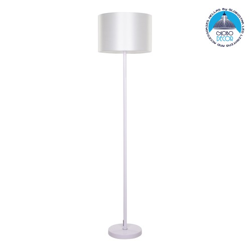 GLOBOSTAR® ASHLEY 00823 Μοντέρνο Επιδαπέδιο Φωτιστικό με Ντουί 1 x E27 AC 220-240V IP20 - Λευκό - Μ35 x Π35 x Υ145cm