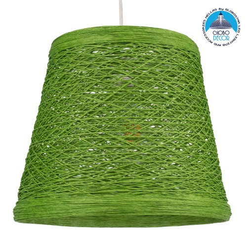 GLOBOSTAR® PLAYROOM 00864 Vintage Κρεμαστό Φωτιστικό Οροφής με Ντουί 1 x E27 AC 220-240V IP20 - Πράσινο - Μ32 x Π32 x Υ27cm