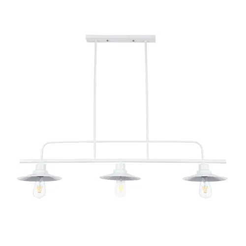 GLOBOSTAR® REGAL 01010 Vintage Φωτιστικό Οροφής με Ντουί 3 x E27 AC 220-240V IP20 - Λευκό - Μ110 x Π26 x Υ75cm