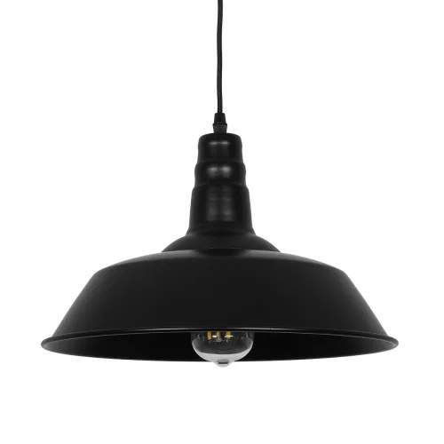 GLOBOSTAR® RAY 01049 Vintage Κρεμαστό Φωτιστικό Οροφής με Ντουί 1 x E27 AC 220-240V IP20 - Μαύρο - Μ36 x Π36 x Υ25cm