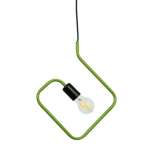GLOBOSTAR® LIBBY 01096-1 Παιδικό Κρεμαστό Φωτιστικό Οροφής με Ντουί 1 x E27 AC 220-240V IP20 - Πράσινο & Μαύρο - Μ31 x Π4 x Υ37.5cm