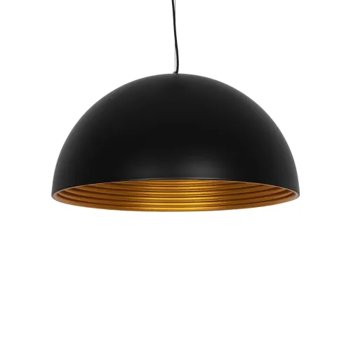 GLOBOSTAR® MEDEA 01344 Μοντέρνο Κρεμαστό Φωτιστικό Οροφής με Ντουί 1 x E27 AC 220-240V IP20 - Μαύρο & Χρυσό - Μ60 x Π60 x Υ30cm