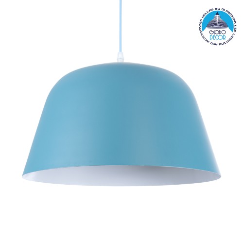 GLOBOSTAR® SCANDI 01386 Vintage Κρεμαστό Φωτιστικό Οροφής με Ντουί 1 x E27 AC 220-240V IP20 - Μαύρο - Μ23 x Π23 x Υ30cm