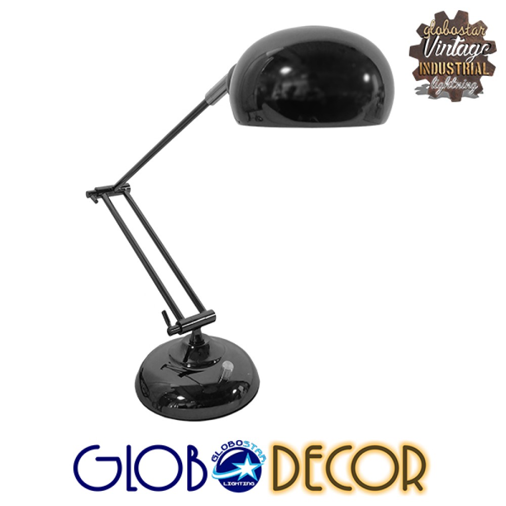 GLOBOSTAR® OFFICE 01393 Μοντέρνο Επιτραπέζιο Φωτιστικό Πορτατίφ με Ντουί 1 x E27 AC 220-240V IP20 - Ασημί - Μ14 x Π14 x Υ80cm