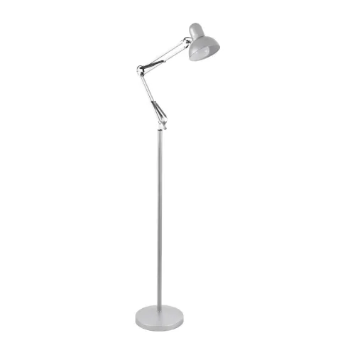 GLOBOSTAR® AUDREY 01469 Vintage Επιδαπέδιο Φωτιστικό με Ντουί 1 x E27 AC 220-240V IP20 - Ασημί - Μ15 x Π15 x Υ190cm