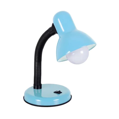 GLOBOSTAR® STUDENT 01532 Μοντέρνο Επιτραπέζιο Φωτιστικό Πορτατίφ με Ντουί 1 x E27 AC 220-240V IP20 - Γαλάζιο & Μαύρο - Μ12 x Π12 x Υ32cm