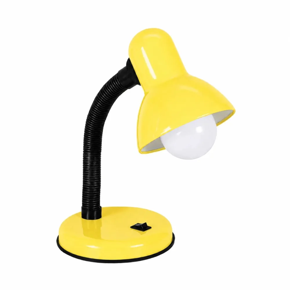 GLOBOSTAR® STUDENT 01536 Μοντέρνο Επιτραπέζιο Φωτιστικό Πορτατίφ με Ντουί 1 x E27 AC 220-240V IP20 - Κίτρινο & Μαύρο - Μ12 x Π12 x Υ32cm