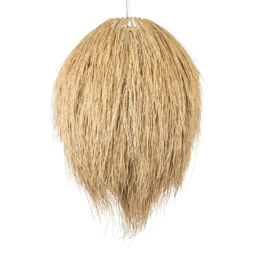 GLOBOSTAR® ARCHIPELAGO 01913 Boho Κρεμαστό Φωτιστικό Οροφής με Ντουί 1 x E27 AC 220-240V IP20 - Μπεζ - Μ80 x Π80 x Υ100cm
