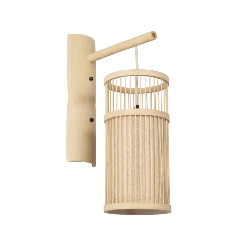 GLOBOSTAR® TULUM 01972 Boho Φωτιστικό Τοίχου - Απλίκα με Ντουί 1 x E27 AC 220-240V IP20 - Μπεζ - Μ42 x Π30 x Υ50cm