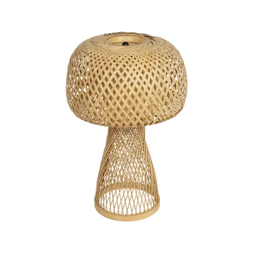GLOBOSTAR® SELVA 01995 Boho Επιτραπέζιο Φωτιστικό Πορτατίφ με Ντουί 1 x E27 AC 220-240V IP20 - Μπεζ - Μ30 x Π30 x Υ45cm