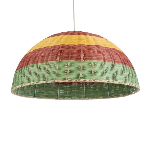 GLOBOSTAR® CABALLEROS 02061 Boho Κρεμαστό Φωτιστικό Οροφής με Ντουί 1 x E27 AC 220-240V IP20 - Πολύχρωμο - Μ70 x Π70 x Υ34cm