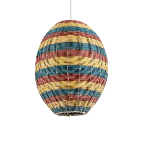 GLOBOSTAR® CABALLEROS 02065 Boho Κρεμαστό Φωτιστικό Οροφής με Ντουί 1 x E27 AC 220-240V IP20 - Πολύχρωμο - Μ40 x Π40 x Υ50cm