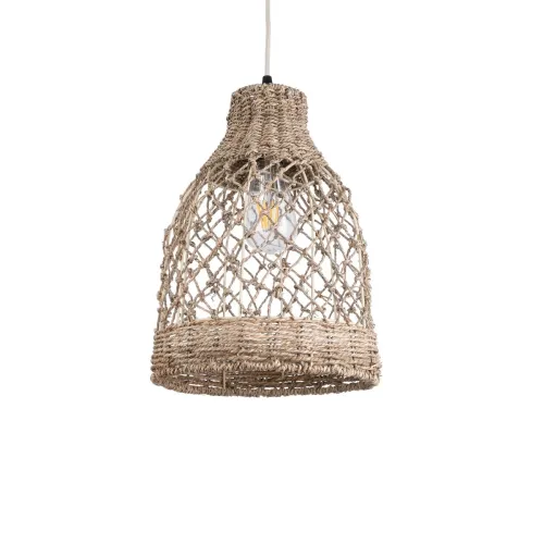 GLOBOSTAR® ECUADOR 02118 Boho Κρεμαστό Φωτιστικό Οροφής με Ντουί 1 x E27 AC 220-240V IP20 - Μπεζ - Μ25 x Π25 x Υ35cm