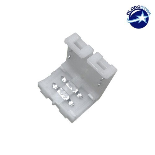 GLOBOSTAR® STRIPCON 02550 Ταχυσύνδεσμος για Μονόχρωμη Ταινία LED 8mm σε 8mm IP20 - Λευκό - Μ1.3 x Π0.9 x Υ0.2cm
