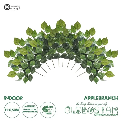 GloboStar® Artificial Garden APPLE BRANCH 20232 10 x Τεχνητό Διακοσμητικό Κλαδί Μηλιάς Π55 x Υ60cm