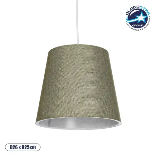 GLOBOSTAR® CONEY 203-0074 Μοντέρνο Κρεμαστό Φωτιστικό Οροφής με Ντουί 1 x E27 AC 220-240V IP20 - Λαδί - Μ26 x Π26 x Υ25cm