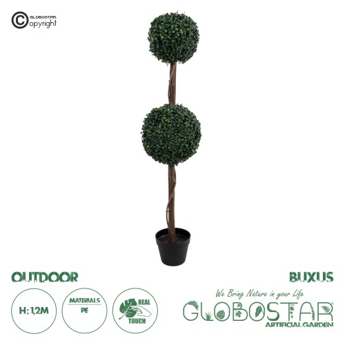 GloboStar® Artificial Garden BUXUS 20399 Τεχνητό Διακοσμητικό Φυτό Πυξός Υ120cm