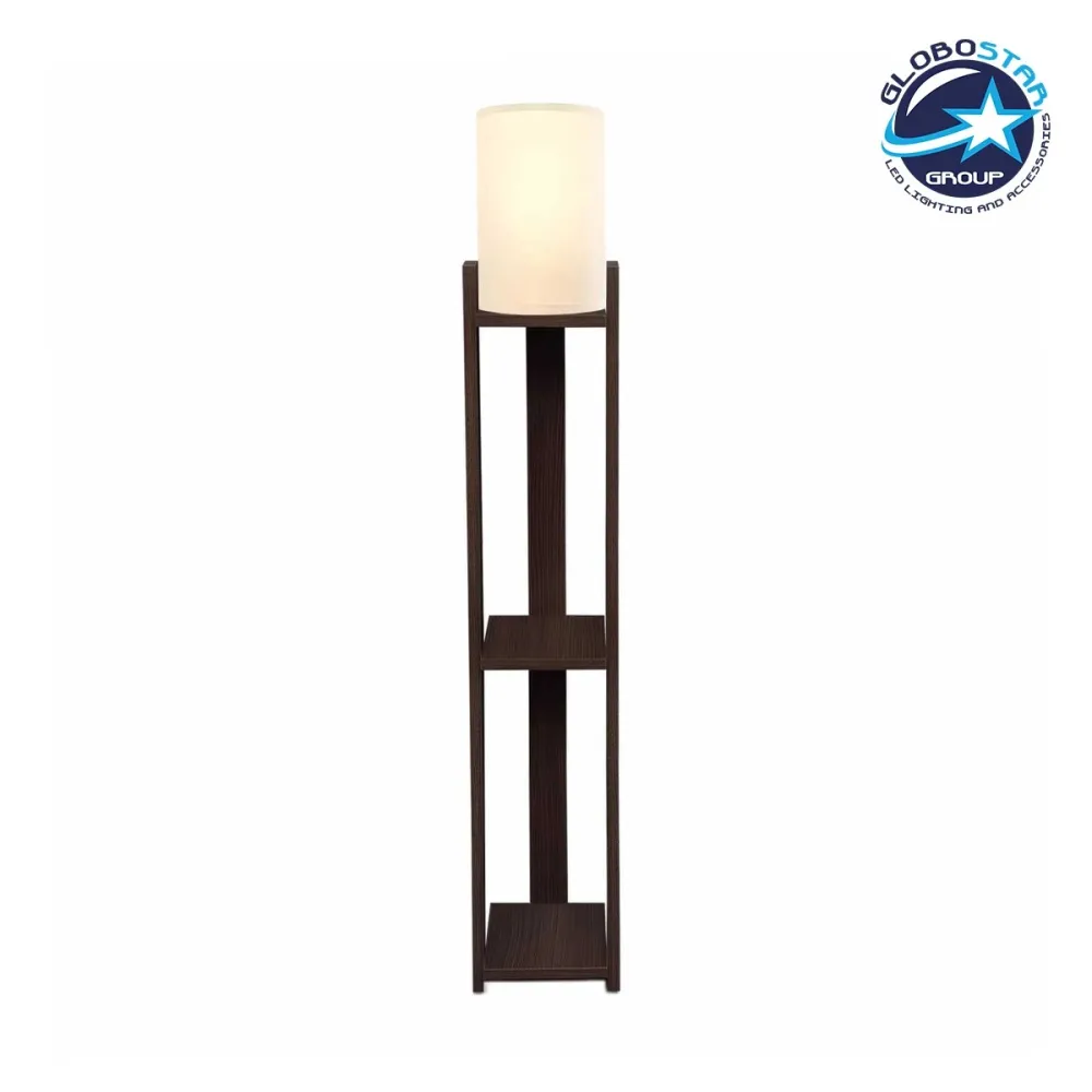 GLOBOSTAR® VENTORA 204-0126 Μοντέρνο Επιδαπέδιο Φωτιστικό με Ντουί 1 x E27 AC 220-240V IP20 - Καφέ & Μπεζ - Μ20 x Π20 x Υ142cm