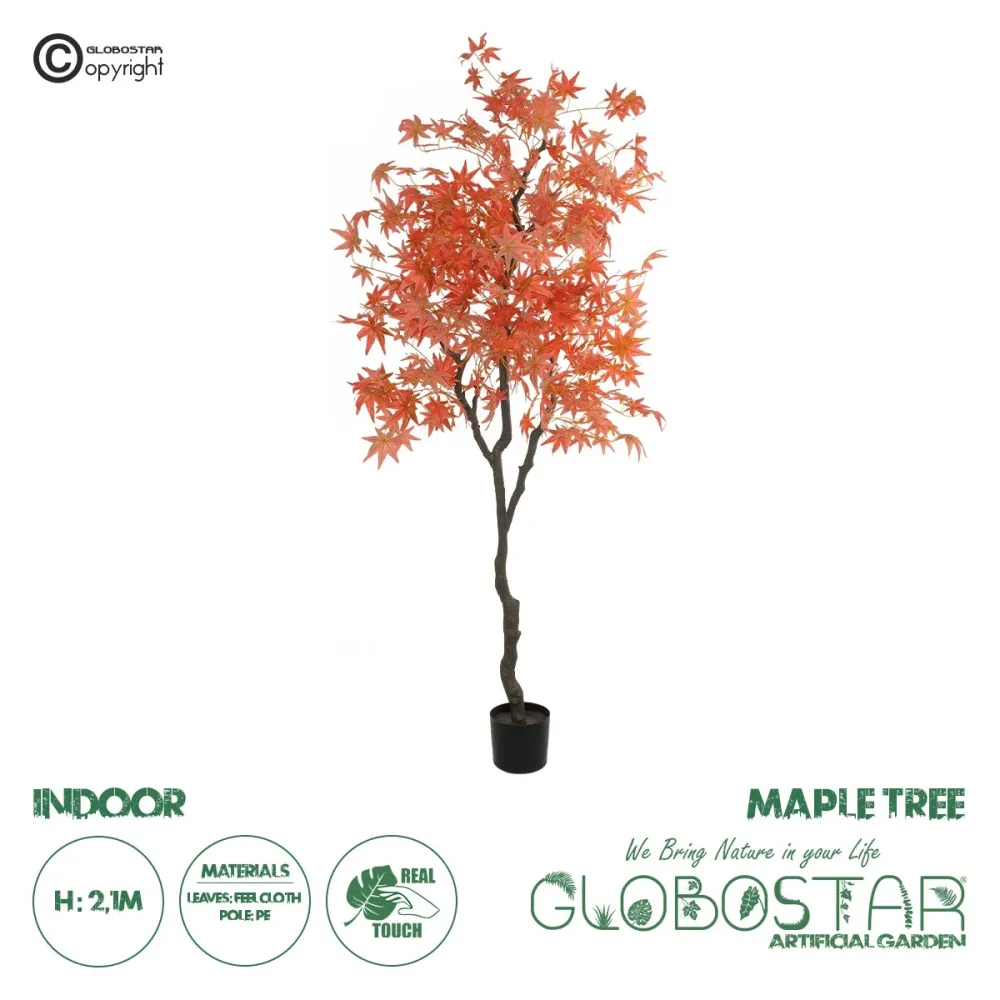 GloboStar® Artificial Garden MAPLE TREE 21105 Τεχνητό Διακοσμητικό Δέντρο Σφένδαμος Μ90 x Π90 x Υ210cm