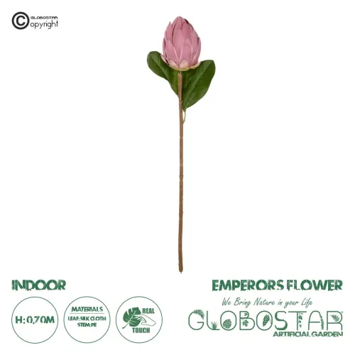 GloboStar® Artificial Garden PINK EMPERORS FLOWER BRANCH 21388 Τεχνητό Διακοσμητικό Κλαδί Emperors Flower Ροζ Y70cm