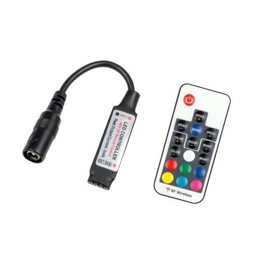 GloboStar® 73420 Ασύρματος LED Controller RGB με Χειριστήριο RF 2.4Ghz DC 5-24V Max 288W Μ15xΠ1.1xΥ1.1
