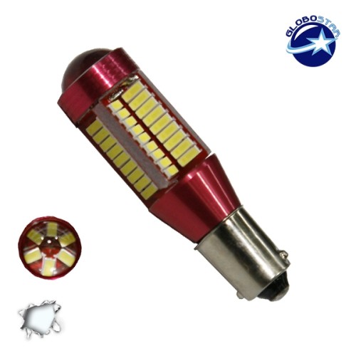 GloboStar® BA9S - T4W 40193  Λάμπα Αυτοκινήτου Can LED Can Bus με 78 SMD 4014 12 Volt 5.5W 660 lm 360° Ψυχρό Λευκό 6000k