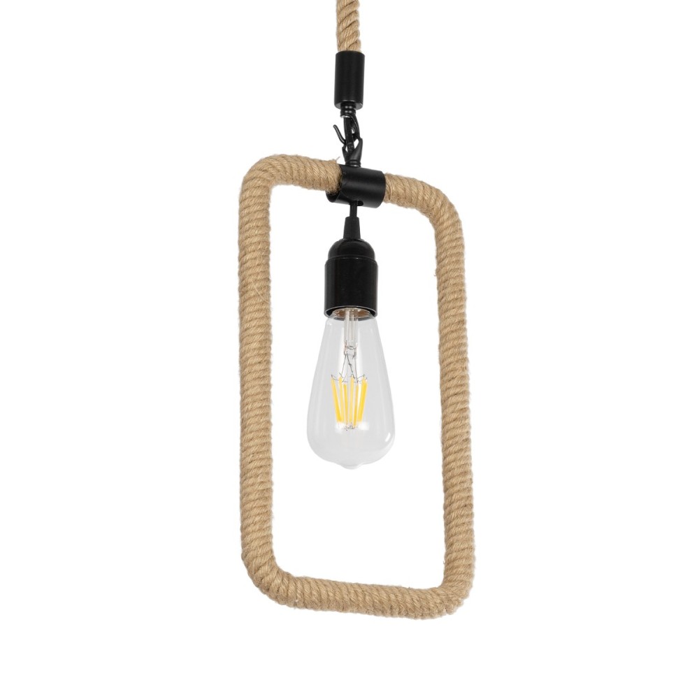 GLOBOSTAR® MALVERN 999-0234 Vintage Κρεμαστό Φωτιστικό Οροφής με Ντουί 1 x E27 AC 220-240V IP20 - Μαύρο & Μπεζ - Μ18.5 x Π4 x Υ41.5cm