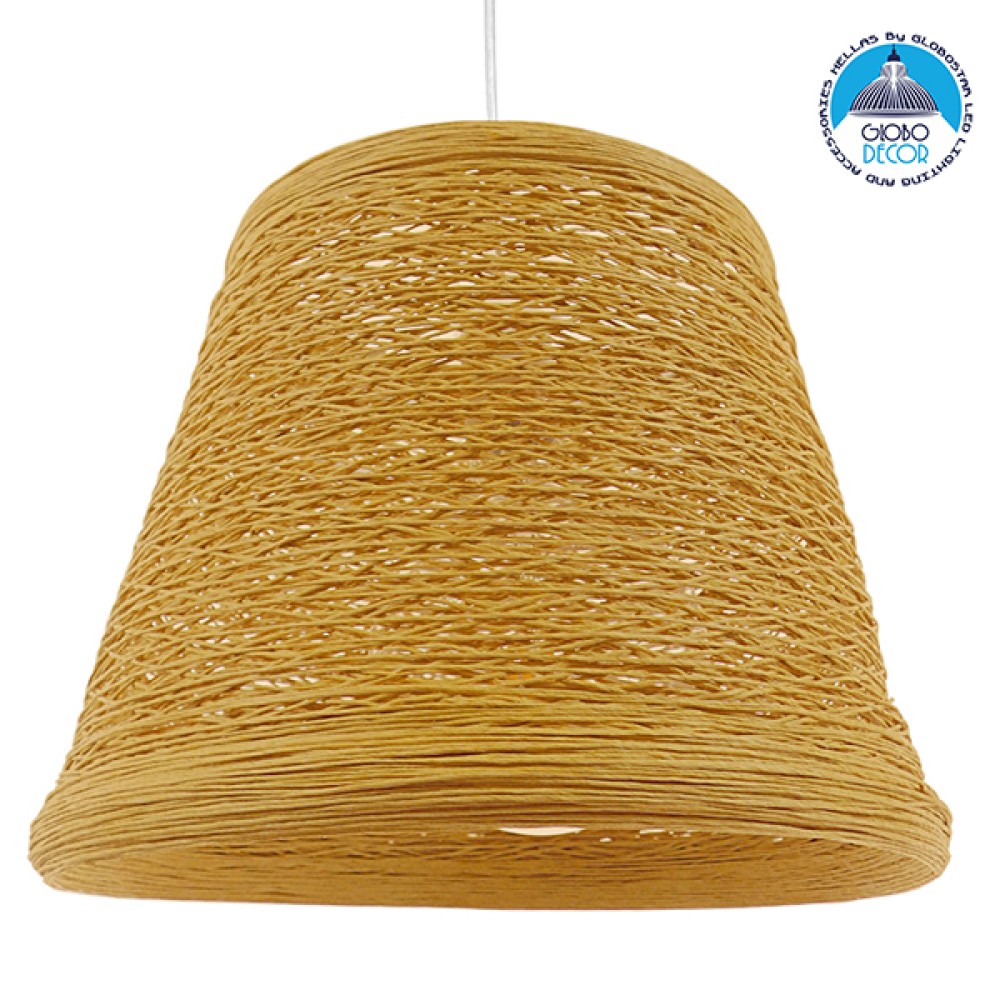 GLOBOSTAR® PLAYROOM 01332 Vintage Κρεμαστό Φωτιστικό Οροφής με Ντουί 1 x E27 AC 220-240V IP20 - Μπεζ - Μ32 x Π32 x Υ27cm