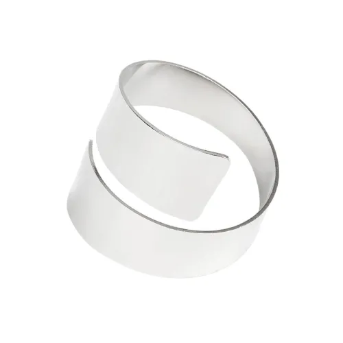 GLOBOSTAR® COUVERT 35009 Διακοσμητικό Δαχτυλίδι Πετσέτας - Ασημί - Μ5 x Π5 x Υ4.5cm
