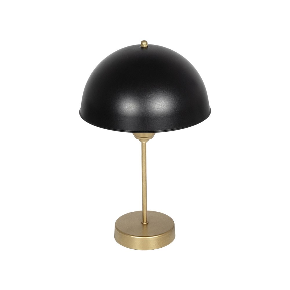 GLOBOSTAR® GAZETA 203-0305 Μοντέρνο Επιτραπέζιο Φωτιστικό Πορτατίφ με Ντουί 1 x E27 AC 220-240V IP20 - Μαύρο & Χρυσό - Μ25 x Π25 x Υ39cm