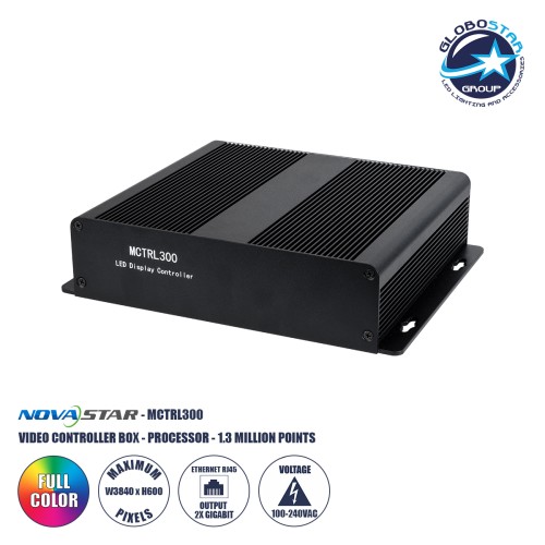 GLOBOSTAR® MCTRL300 41012 Novastar MCTRL300 Sending Box Independent Video Controller για Οθόνες LED Video Wall 1.3 million pixel - Input Signal W1920 x H1200@60Hz - 2 Gigabit Ethernet Output Port - AC 220-240V IP20 - Μ20.4 x Π16 x Υ4.8cm - 2 Χρόνια Εγγύησ