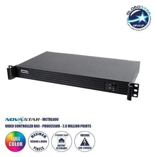 GLOBOSTAR® MCTRL600 41013 Novastar MCTRL600 Sending Box Independent Video Controller για Οθόνες LED Video Wall 2.6 million pixel - Input Signal W1920 x H1200@60Hz - 4 Gigabit Ethernet Output Port - AC 220-240V IP20 - Μ48.2 x Π26.8 x Υ4.4cm - 2 Χρόνια Εγγύ