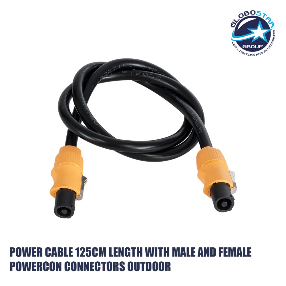 GLOBOSTAR® 41036 Καλώδιο Σύνδεσης Ρεύματος Powercon για Οθόνες LED Video Wall Αδιάβροχο IP65 - Μ125 x Π3.3 x Υ3.3cm