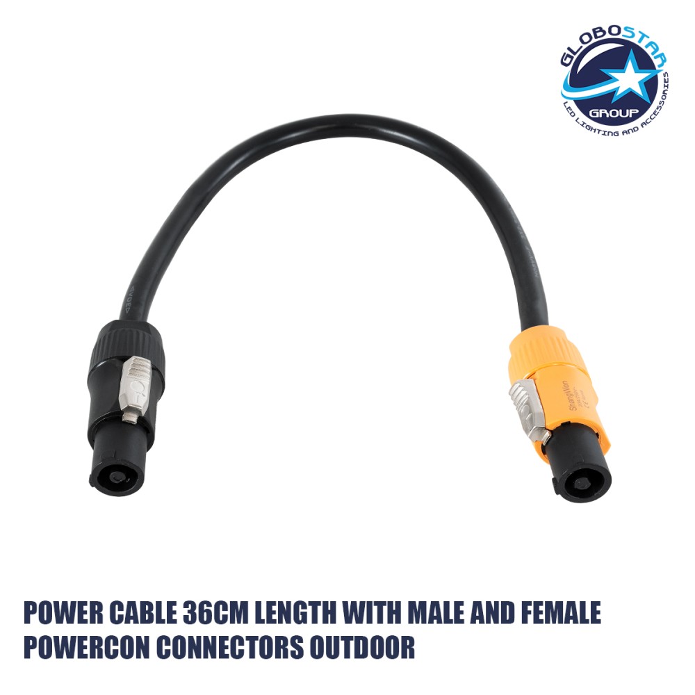 GLOBOSTAR® 41051 Καλώδιο Σύνδεσης Ρεύματος Powercon για Οθόνες LED Video Wall Αδιάβροχο IP65 - Μ36 x Π3.3 x Υ3.3cm