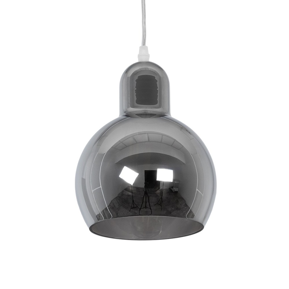 GLOBOSTAR® BOSSANOVA 01313 Μοντέρνο Κρεμαστό Φωτιστικό Οροφής με Ντουί 1 x E27 AC 220-240V IP20 - Γκρι - Μ18 x Π18 x Υ23cm