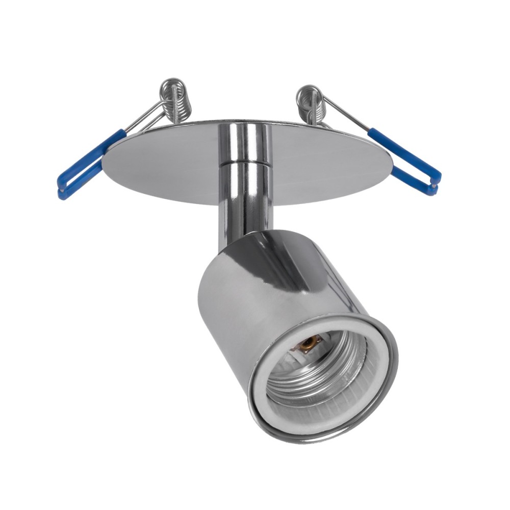 GLOBOSTAR® SARA 999-0059 Χωνευτό Φωτιστικό Οροφής με Ντουί 1 x E27 AC 220-240V IP20 - Ασημί - Μ8 x Π8 x Υ11cm / Q5.5cm