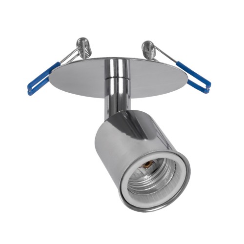 GLOBOSTAR® SARA 999-0059 Χωνευτό Φωτιστικό Οροφής με Ντουί 1 x E27 AC 220-240V IP20 - Ασημί - Μ8 x Π8 x Υ11cm / Q5.5cm
