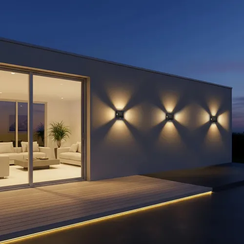 kelvo® ARKOS KLV-101-0110 Φωτιστικό Τοίχου / Απλίκα LED 8W 840lm 15° AC 220-240V Αδιάβροχο IP65 Θερμό Λευκό 2700K - CREE SMD Chip & TÜV SÜD Driver - Μαύρο Ματ - Μ14 x Π5.5 x Υ14cm - 5 Χρόνια Εγγύηση