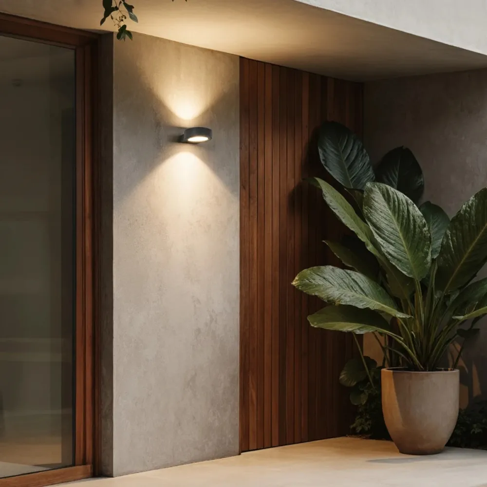 kelvo® AURA KLV-101-0114 Φωτιστικό Τοίχου / Απλίκα LED 7W 875lm 45° AC 220-240V Αδιάβροχο IP65 Θερμό Λευκό 2700K - Bridgelux COB Chip & TÜV SÜD Driver - Γκρι Ανθρακί Ματ - Μ15 x Π13 x Υ4.5cm - 5 Χρόνια Εγγύηση