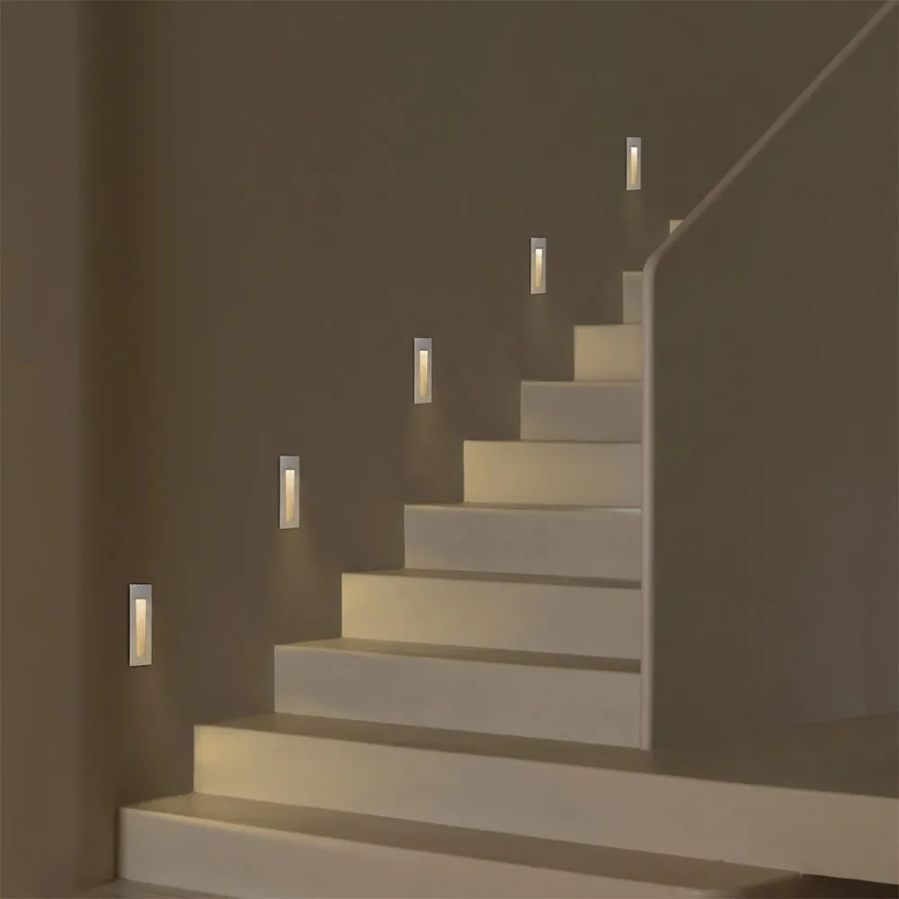 kelvo® STEPART KLV-101-0094 Χωνευτό Φωτιστικό Σκαλοπατιού / Διαδρόμου LED 3W 375lm 45° AC 220-240V Αδιάβροχο IP65 Θερμό Λευκό 2700K - Lumileds SMD Chip & TÜV SÜD Driver - Λευκό Ματ - Μ6.5 x Π6.5 x Υ21cm / Q5.4 x 18.9cm - 5 Χρόνια Εγγύηση