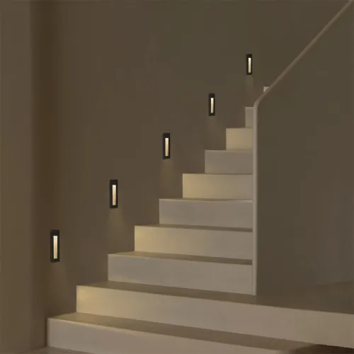 kelvo® STEPART KLV-101-0092 Χωνευτό Φωτιστικό Σκαλοπατιού / Διαδρόμου LED 3W 375lm 45° AC 220-240V Αδιάβροχο IP65 Θερμό Λευκό 2700K - Lumileds SMD Chip & TÜV SÜD Driver - Μαύρο Ματ - Μ6.5 x Π6.5 x Υ21cm / Q5.4 x 18.9cm - 5 Χρόνια Εγγύηση