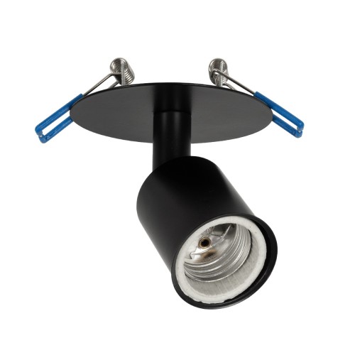 GLOBOSTAR® SARA 999-0058 Χωνευτό Φωτιστικό Οροφής με Ντουί 1 x E27 AC 220-240V IP20 - Μαύρο - Μ8 x Π8 x Υ11cm / Q5.5cm