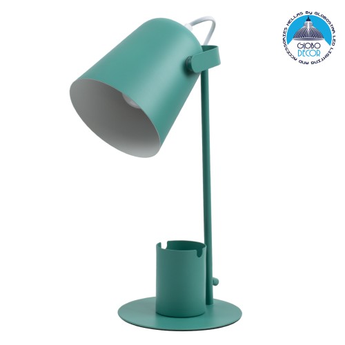 GLOBOSTAR® PENCASE 61566 Μοντέρνο Επιτραπέζιο Φωτιστικό Πορτατίφ με Ντουί 1 x E27 AC 220-240V IP20 - Πράσινο - Μ12 x Π15 x Υ38cm