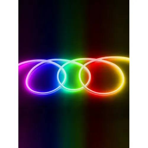GLOBOSTAR® NEOTUBE 70588 Ταινία Neon Flex LED 18W/m 900lm/m 360° DC 24V Αδιάβροχο IP65 60 x SMD5050 Chip/m Πολύχρωμο RGB Dimmable - Sanan SMD Chip - Μ100 x Π1.7 x Υ1.7cm - 3 Χρόνια Εγγύηση
