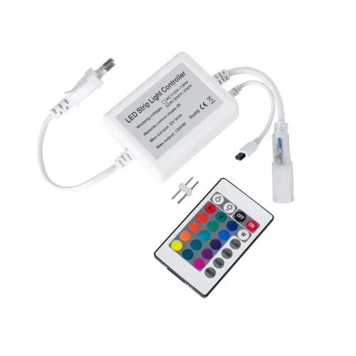 GLOBOSTAR® 70667 PRISM High Voltage RGB Controller 3CH AC 220-240V σε DC 220-240V 6A 1200W Max Αδιάβροχο IP54 - RF 2.4GHz Ασύρματο Χειριστήριο - Έως 100m Φωτοσωλήνα LED - M9xΠ7xΥ3cm - 2 Χρόνια Εγγύηση