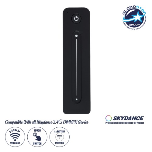 GLOBOSTAR® SKYDANCE-R11 71572 Ασύρματο Χειριστήριο Αφής 1 Ζώνης DC 3V(1 x CR2032) IP20 - RF 2.4GHz - Μ14 x Π3.5 x Υ1.1cm - 3 Χρόνια Εγγύηση