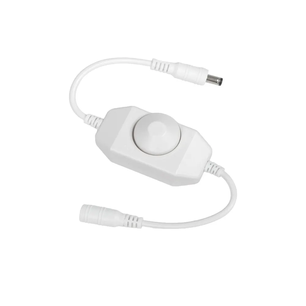 GLOBOSTAR® 73305 CORE Dimmer 1CH DC 12-24V 5A 120W Max IP20 - Rotary Dimming - Λευκό - M6.5xΠ3xΥ3.5cm - 2 Χρόνια Εγγύηση
