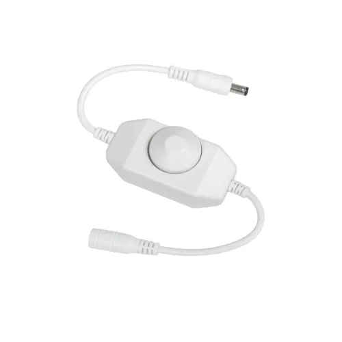 GLOBOSTAR® 73305 CORE Dimmer 1CH DC 12-24V 5A 120W Max IP20 - Rotary Dimming - Λευκό - M6.5xΠ3xΥ3.5cm - 2 Χρόνια Εγγύηση