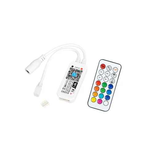 GLOBOSTAR® 73430 AURORA RGB+CCT Controller 5CH DC 12-24V 4A 100W Max IP20 - WiFi + RF 2.4GHz Ασύρματο Χειριστήριο - M5.5xΠ3xΥ2cm - 2 Χρόνια Εγγύηση